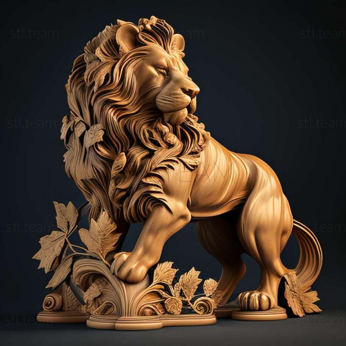 3D model Gripsholm Lion famous animal (STL)